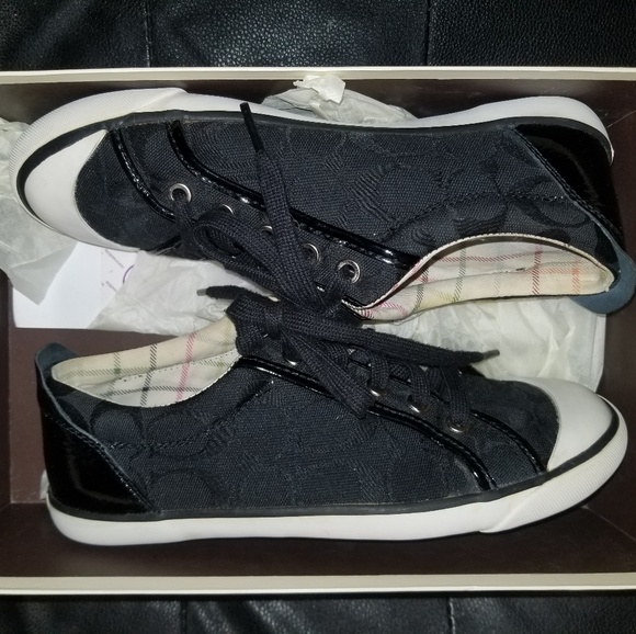 coach barrett sneakers black